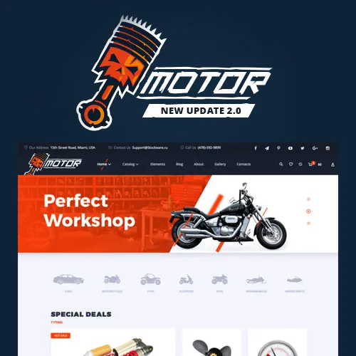Motor – Cars - Parts - Service - Equipments and Accessories WooCommerce Store